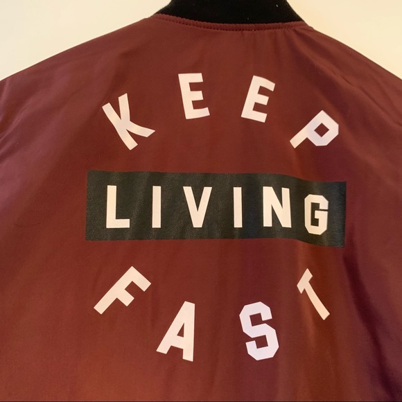 H&M | Burgundy Bomber-style Jacket - Picture 3 of 10